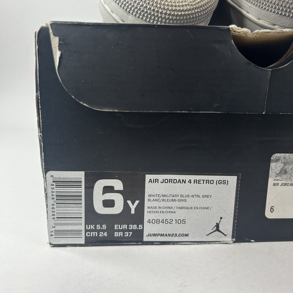 Nike Shoes Air Jordan 4 Retro GS “Military Blue” 2024 - Picture 8 of 10